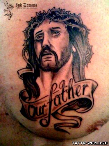jesus-christ-tattoo,tatuirovki xrista,nakolki isusa xrista